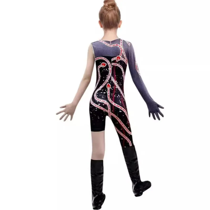 Kinder Madchen Jumpsuit Rot Schlange Swifties Kostum Konzert Cosplay Karneval
