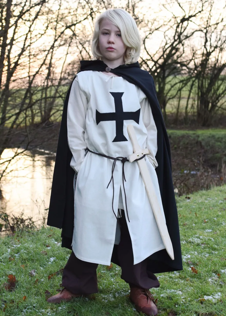 Kinder Mittelalter Umhang Paul, schwarz