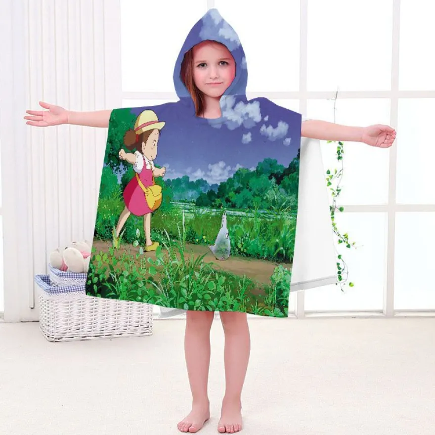 Kinder MY Neighbour TOTORO Badetuch Mei Kiki's Delivery Service Pooltücher Bademantel