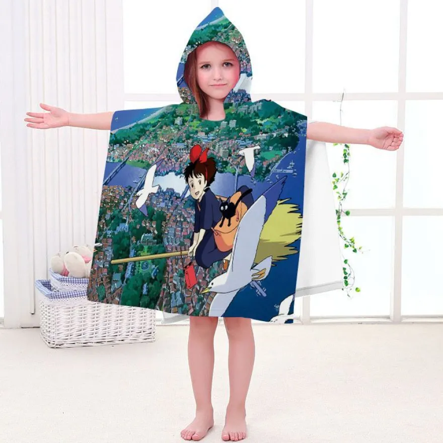 Kinder MY Neighbour TOTORO Badetuch Mei Kiki's Delivery Service Pooltücher Bademantel