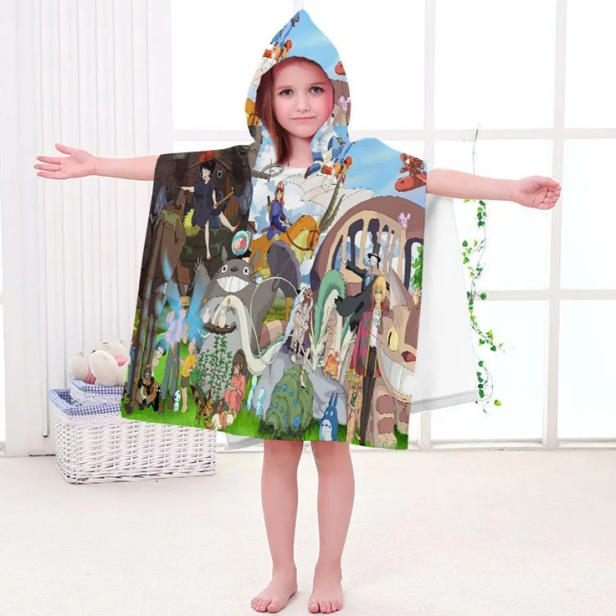 Kinder MY Neighbour TOTORO Badetuch Mei Kiki's Delivery Service Pooltücher Bademantel