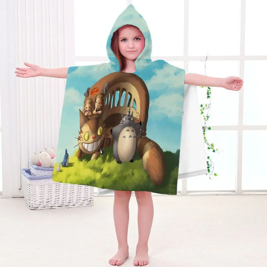 Kinder MY Neighbour TOTORO Badetuch Mei Kiki's Delivery Service Pooltücher Bademantel
