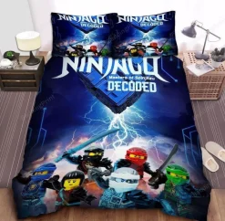 Kinder Ninjago 3D-Druck Bettbezug Kissenbezuge Bettwasche-Set Single Double
