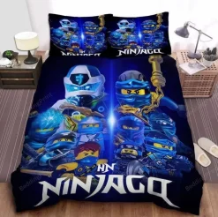 Kinder Ninjago 3D-Druck Bettbezug Kissenbezuge Bettwasche-Set Single Double