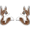 Kinder Ohrstecker Fuchs 925 Sterling Silber Ohrringe Kinderohrringe