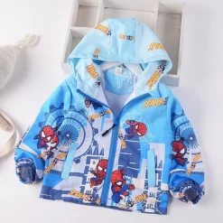 Kinder Spider-man Marvel Zip Hoody Winterjacken Junge Tide Mantel Outdoorjacken