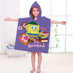 Kinder SpongeBob Patrick Star Badetuch Cartoon Strand Poncho Pooltücher Bademantel