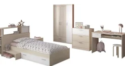 Kinderzimmer komplett Set 6-tlg Kleiderschrank Schreibtisch Bett Parisot Charly9