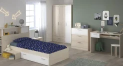 Kinderzimmer komplett Set 6-tlg Kleiderschrank Schreibtisch Bett Parisot Charly9