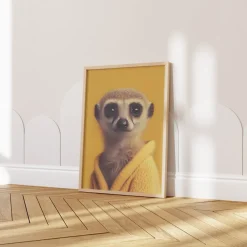Kinderzimmer Poster Tiere Fuchs Elefant Bär Nashorn Erdmännchen · Kinderzimme