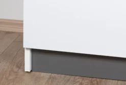 Kinderzimmer - Schiebetürenschrank / Kleiderschrank Frank 14, Farbe: Weiß / Grau