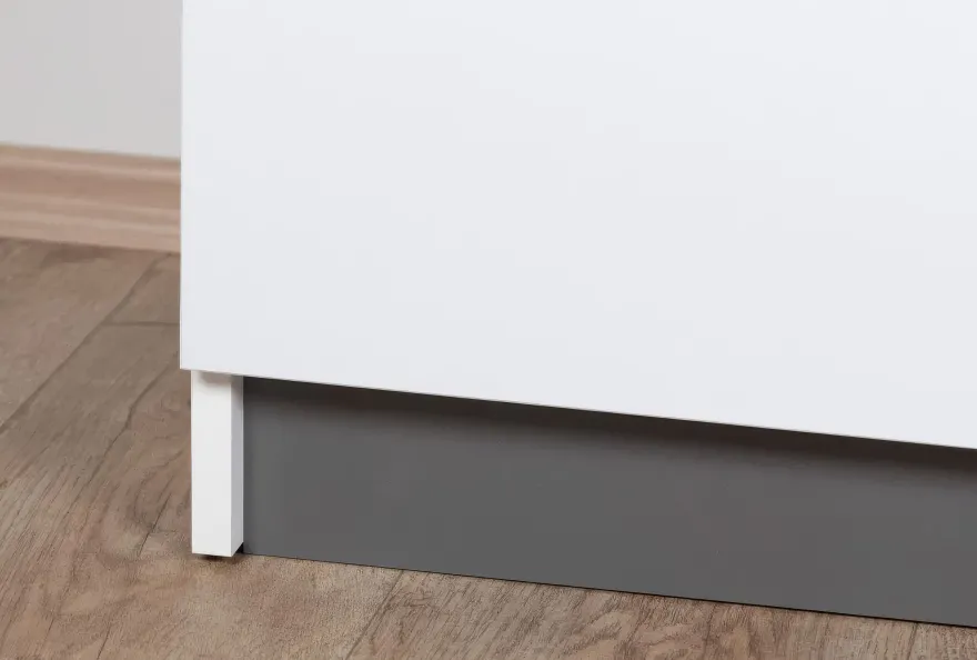 Kinderzimmer - Schiebetürenschrank / Kleiderschrank Frank 14, Farbe: Weiß / Grau