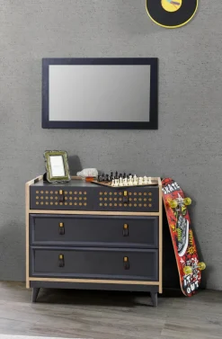 Kinderzimmer Set Dark Point in Grau