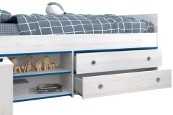 Kinderzimmer-Set 3-tlg. Parisot Smoozy 23a Holzdekor Kiefer Weiß/Blau