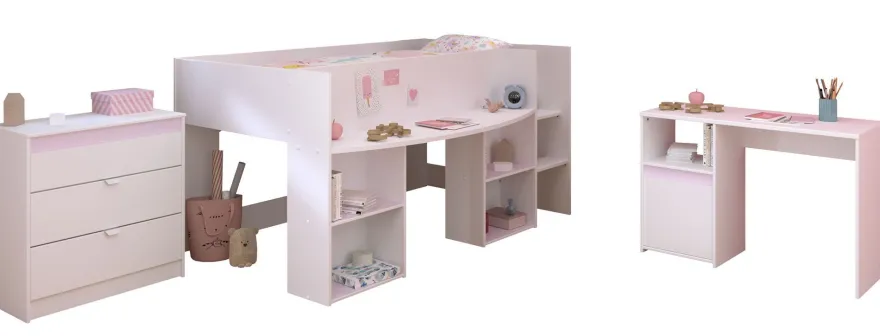 Kinderzimmer-Set 3-tlg. Parisot Pirouette 15 Holzdekor Weiß