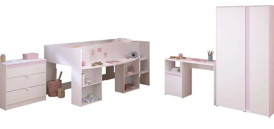 Kinderzimmer-Set 4-tlg. Parisot Pirouette 11 Holzdekor Weiß