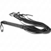 KINK – Schwarze Peitsche mit kurzem Griff und langem Schwanz 70 cm