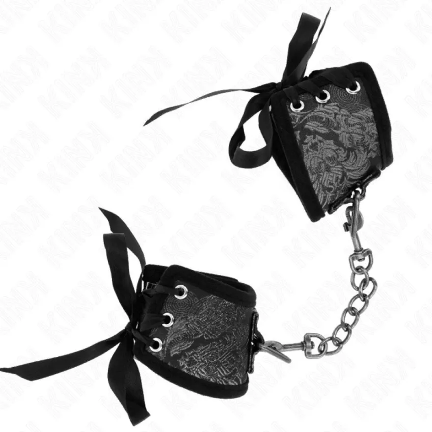Kink - Skandal Handgelenk Fesseln Schwarz Spitze Details 24,5 Cm X 6,5 Cm
