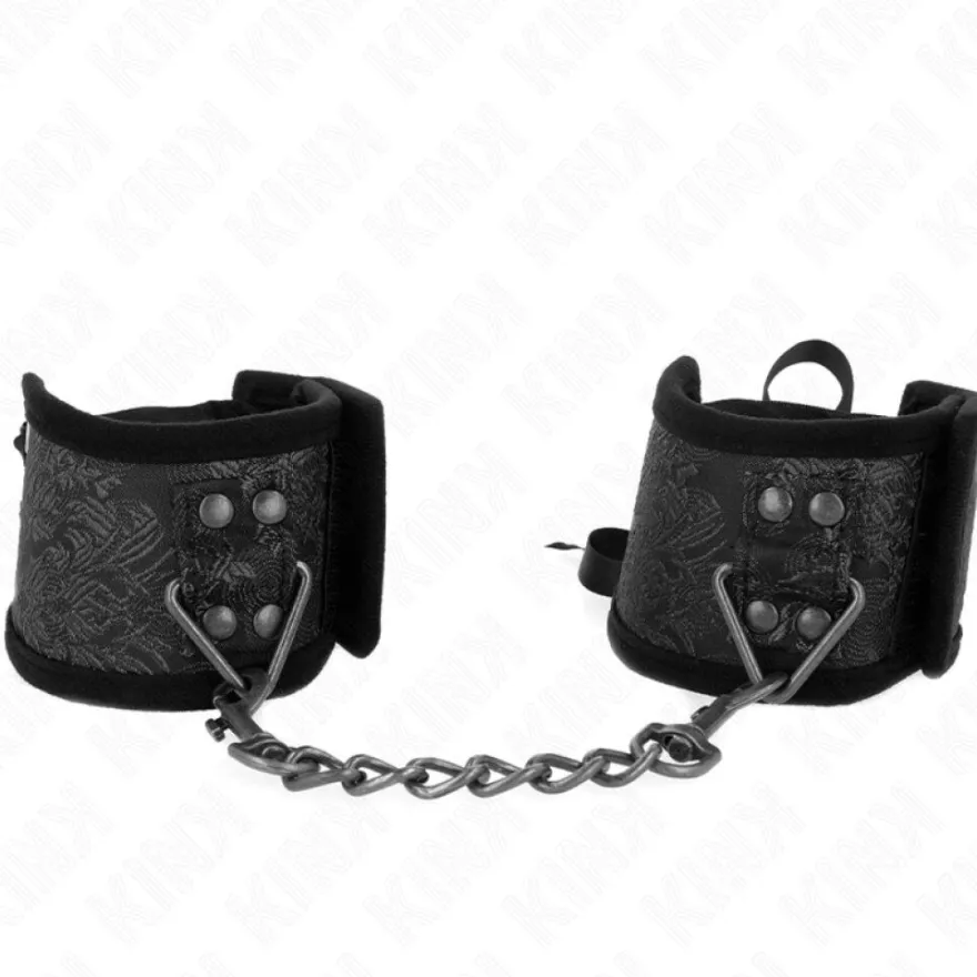 Kink - Skandal Handgelenk Fesseln Schwarz Spitze Details 24,5 Cm X 6,5 Cm