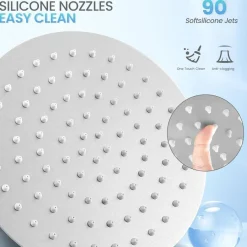 KINLIV 20CM Regendusche Duschkopf Gebürstetes Nickel, 8 Zoll Wasserfall