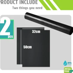 KitchenRaku Universal Teflon Herdmatte, Antihaft-Backofeneinlagen für den Boden