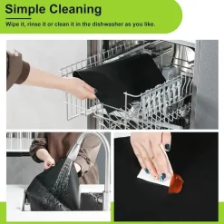 KitchenRaku Universal Teflon Herdmatte, Antihaft-Backofeneinlagen für den Boden