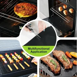 KitchenRaku Universal Teflon Herdmatte, Antihaft-Backofeneinlagen für den Boden