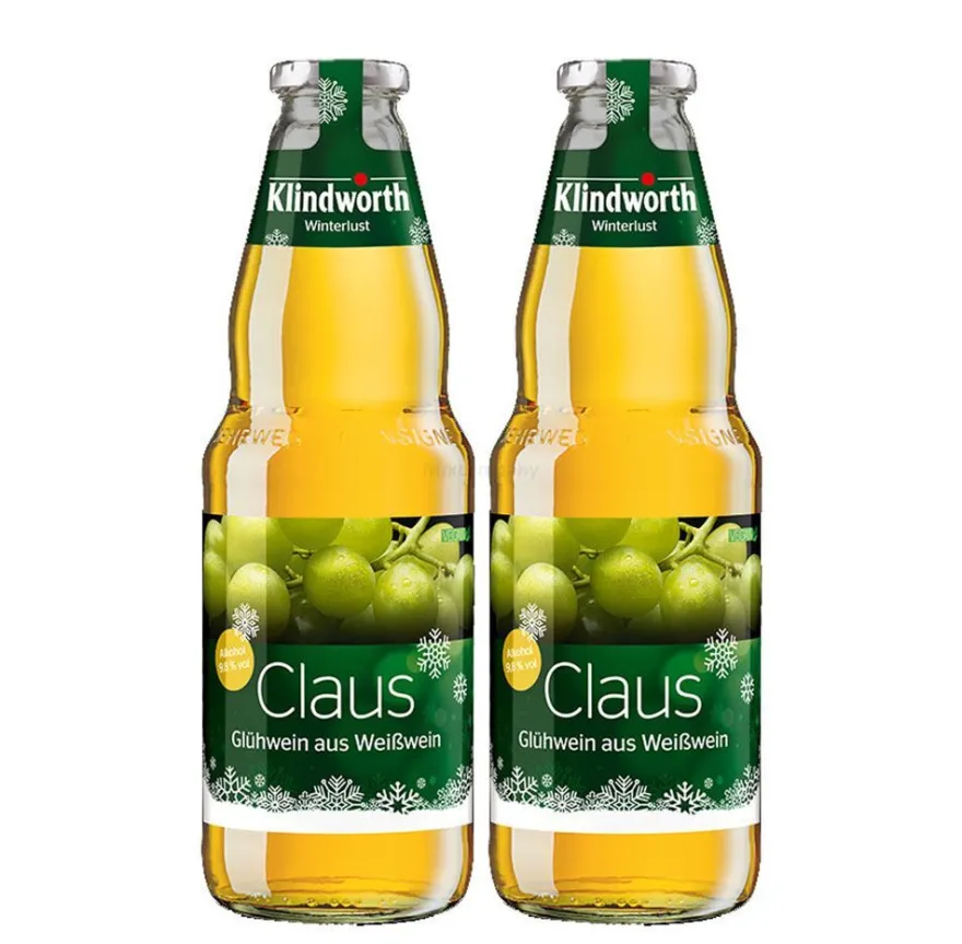Klindworth Claus 2er Set Glühwein aus Weißwein - 2x Winterlust Glühwein 1L (9,8