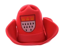Kölnhut Schaumstoffhut mit Wappen (rot) Karneval Verkleidung Hut Cologne Alaaf
