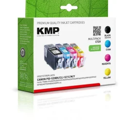 KMP Multipack C72V schwarz, cyan, magenta, gelb Tintenpatronen ersetzen Canon PGI-520