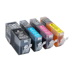 KMP Multipack C72V schwarz, cyan, magenta, gelb Tintenpatronen ersetzen Canon PGI-520