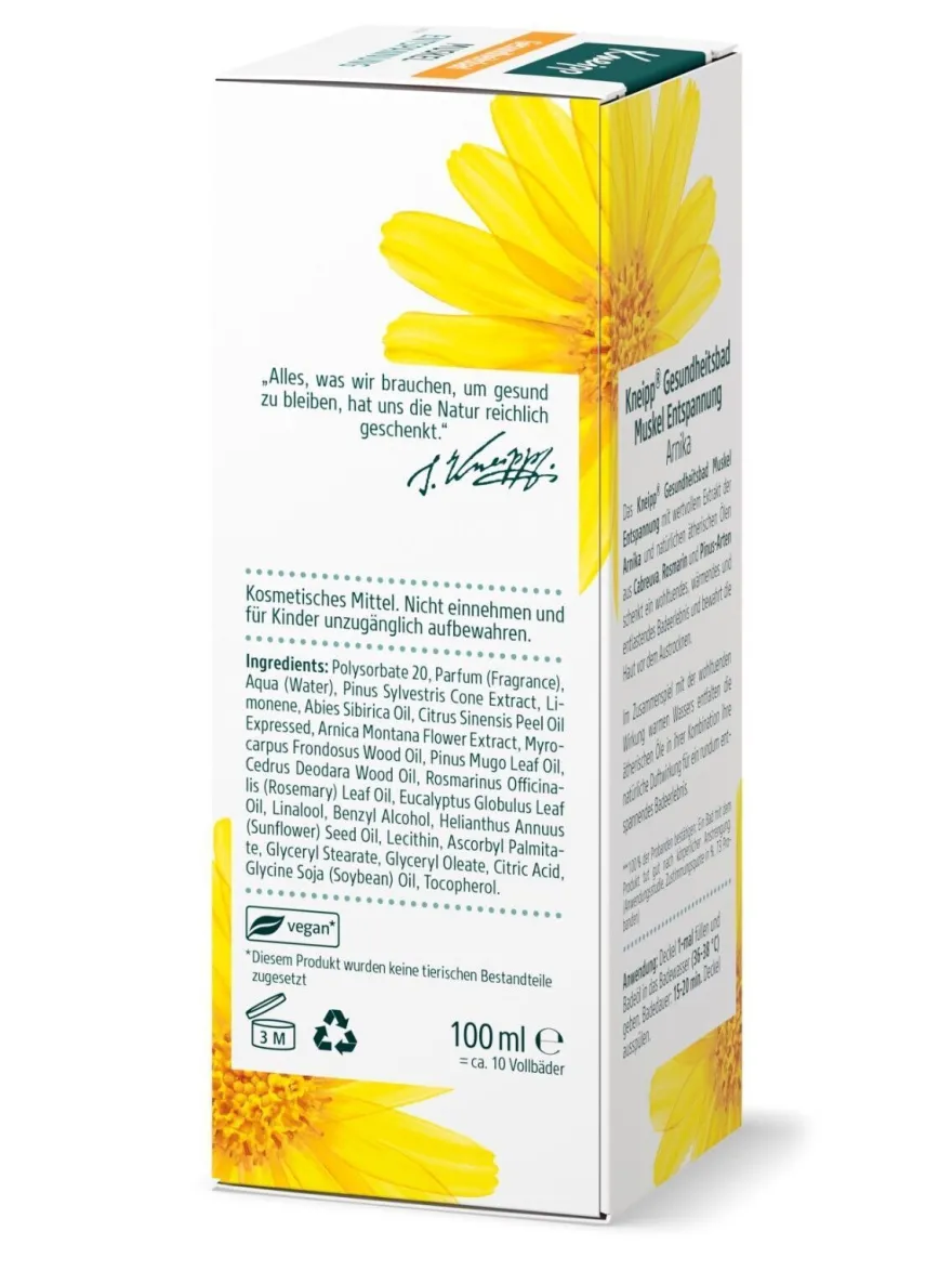 Kneipp® Gesundheitsbad Muskel Entspannung 100 ml Arnika ohne Mikroplastik