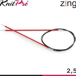 Knit Pro Zing Rundstricknadeln 120 cm leicht glatte Oberfläche 19 Größen