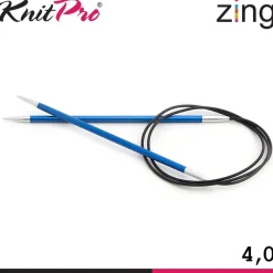 Knit Pro Zing Rundstricknadeln 120 cm leicht glatte Oberfläche 19 Größen