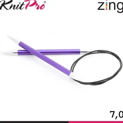 Knit Pro Zing Rundstricknadeln 120 cm leicht glatte Oberfläche 19 Größen