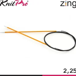 Knit Pro Zing Rundstricknadeln 60cm leicht glatte Oberfläche 19 Größen
