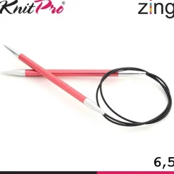 Knit Pro Zing Rundstricknadeln 60cm leicht glatte Oberfläche 19 Größen