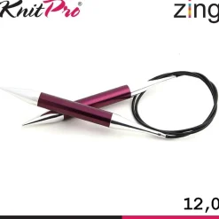 Knit Pro Zing Rundstricknadeln 60cm leicht glatte Oberfläche 19 Größen