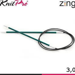 Knit Pro Zing Rundstricknadeln 60cm leicht glatte Oberfläche 19 Größen