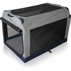 Knuffelwuff faltbare Hundebox Autotransportbox mit Aluminiumgestell für den Koff