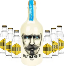 Knut Hansen Hamburg Dry Gin 0,5l ( 42% Vol) + 6x Goldberg Tonic Water 0,2l MEHR