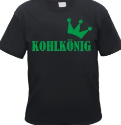 Kohlkönig Herren T-Shirt - Blockschrift mit Krone - Tee Shirt
