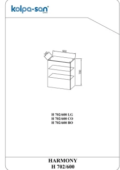 Kolpa Harmony Schrank mit Tür H 702/600 CO