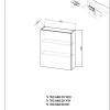 Kolpa NAOMI Schrank mit Tür N 702/600/20 DC