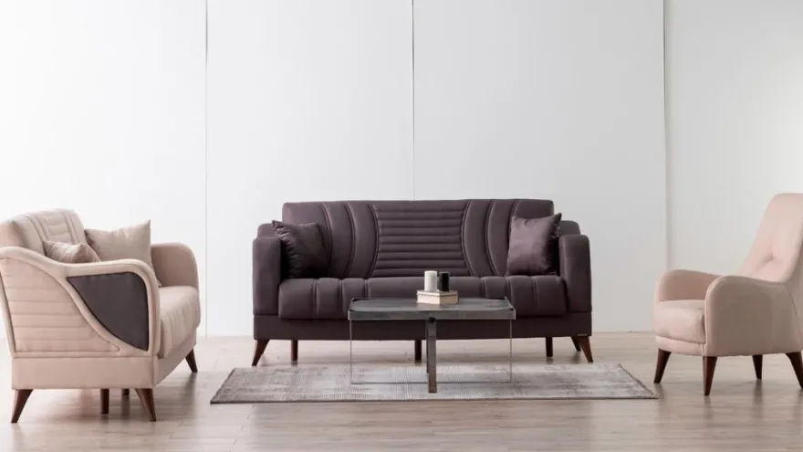 Komfortable Sofagarnitur 3 + 3 + 1 Sitzer Stilvolles Design für elegantes Wohnen
