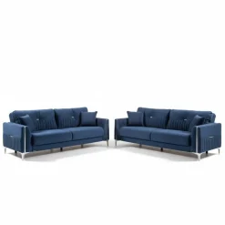 Komfortable Sofagarnitur 3 + 3 Sitzer Stilvolles Design für Entspanntes Wohnen