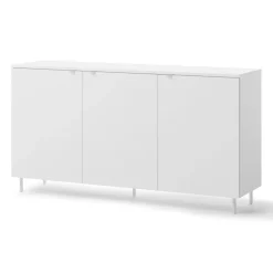 Kommode MILA MA-03 mit 3 Türen Sideboard 150 cm Anrichte Weiß Modern