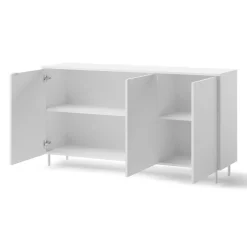 Kommode MILA MA-03 mit 3 Türen Sideboard 150 cm Anrichte Weiß Modern