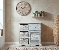 Kommode Schrank 63x60x30cm, Shabby-Look, Vintage