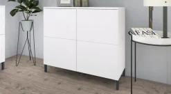 Kommode Sideboard Anrichte Schrank Haama in Weiß - Hochglanz und Matt 4T